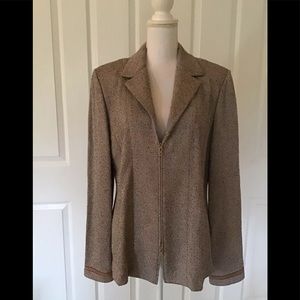 St. John Collection knit jacket brown 14